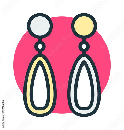 Earrings Vector Icon