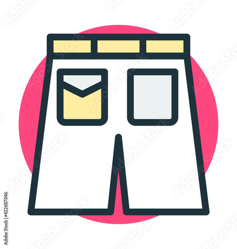 Short Pants Vector Icon