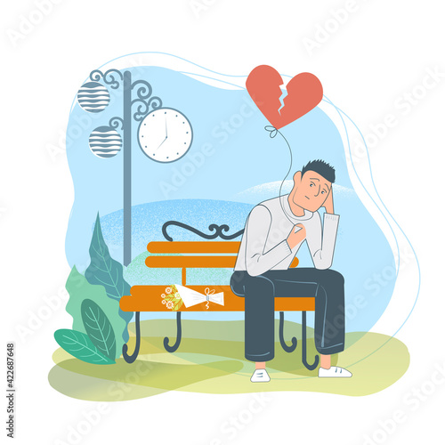 A sad man with a broken heart.