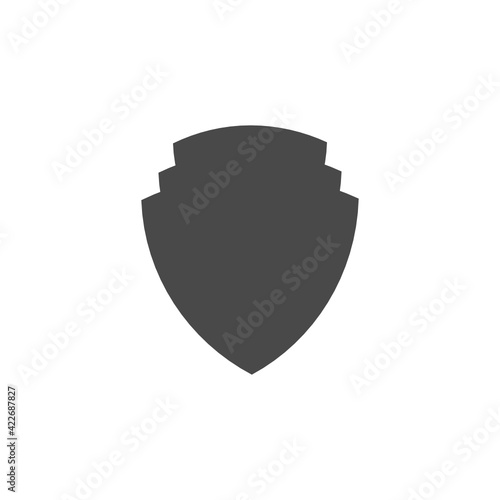 Free Download shield with a shield. 3 layered shield. vector shape. - GFXLoad