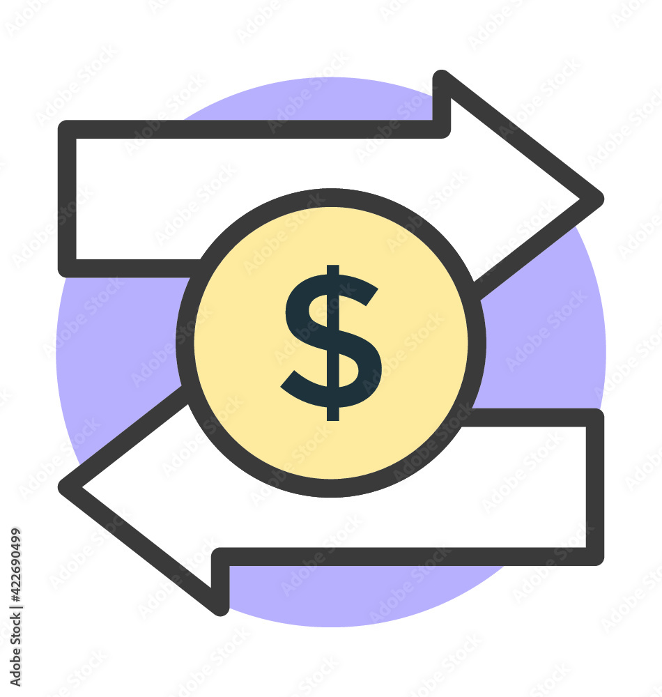 Dollar Valuation Vector Icon Dollar Valuation Vector Icon
