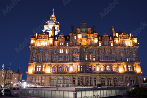 The Balmoral Hotel (previously the North British Station Hotel) luxury five star property and landmark in Princes Street © khalid