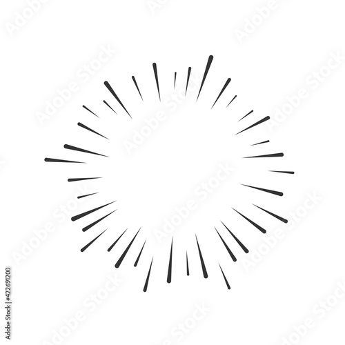 Light rays frame. Shine burst background. radiant sparks. smashed drops.