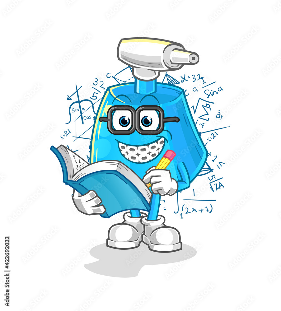 cleaning spray geek cartoon. cartoon mascot vector