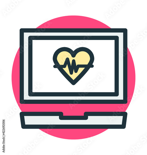 Ecg Machine Vector Icon