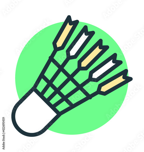 Shuttlecock Vector Icon