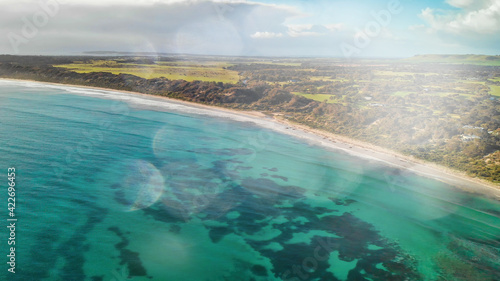 Beautiful coastline of Kangaroo Island, South Australia aerial view © jovannig