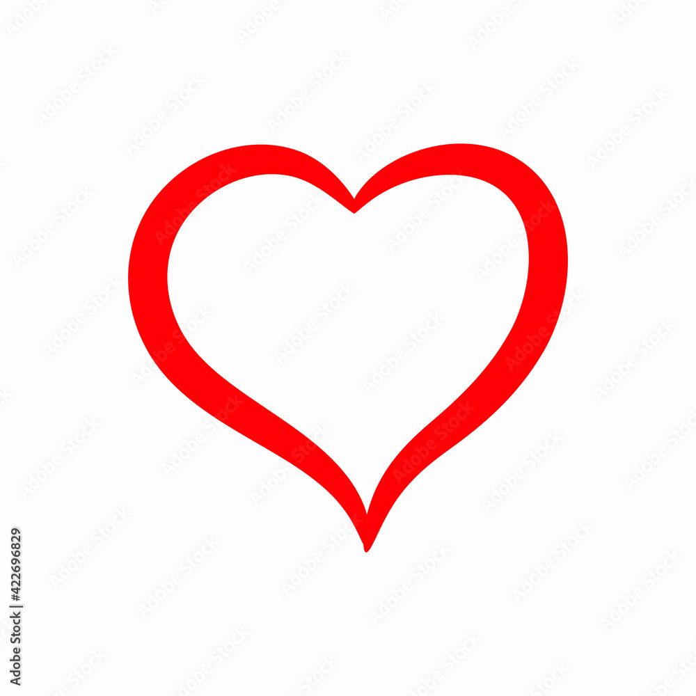 Hand drawn heart vector icon Hand drawn heart vector icon