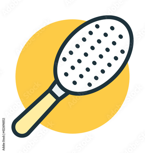 Paddle Brush Vector Icon 