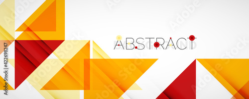Set of vector triangle geometric backgrounds. Vector illustration for covers, banners, flyers and posters and other designs