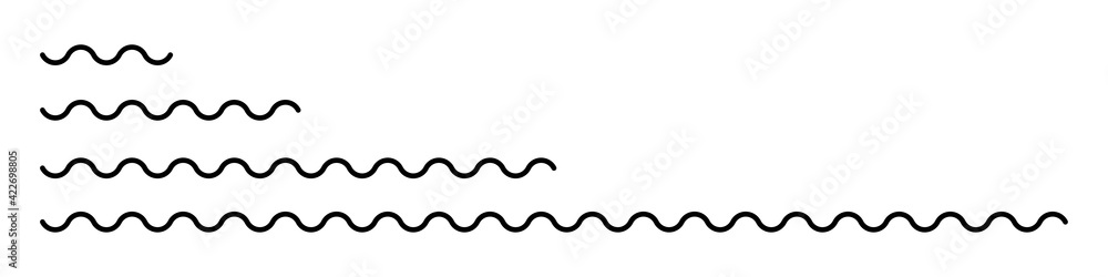 Waves icons set. Sea or ocean waves isolated on white background. Vector illustration Waves icons set. Sea or ocean waves isolated on white background. Vector illustration