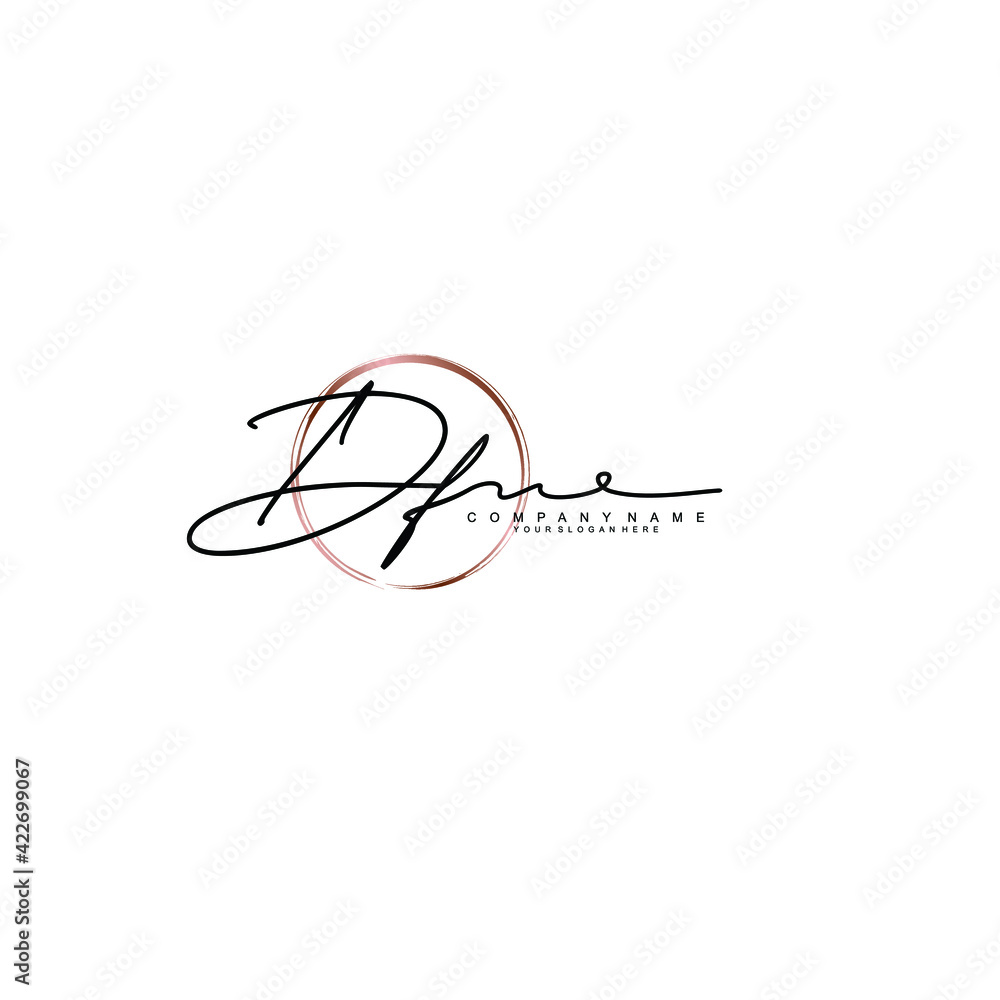DF Initials handwritten minimalistic logo template vector DF Initials handwritten minimalistic logo template vector
