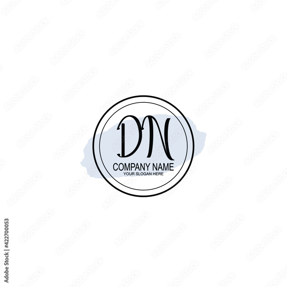 DN Initials handwritten minimalistic logo template vector DN Initials handwritten minimalistic logo template vector