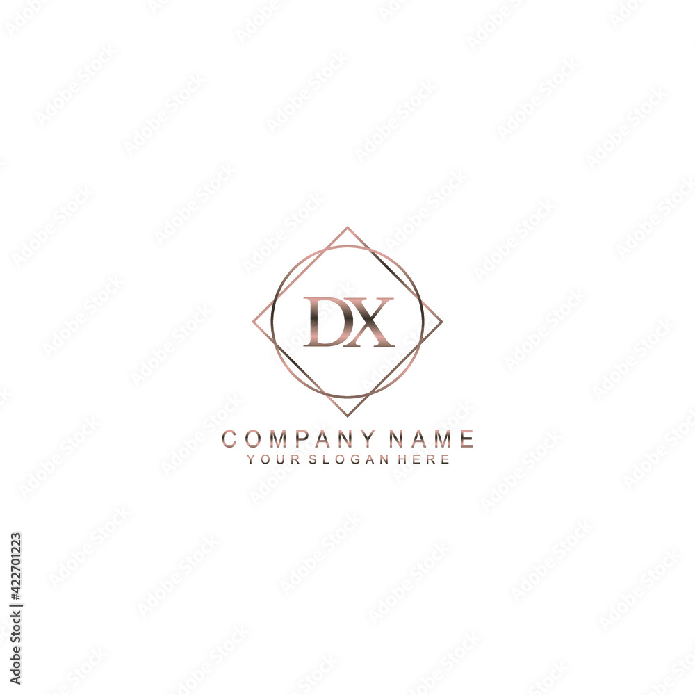DX Initials handwritten minimalistic logo template vector DX Initials handwritten minimalistic logo template vector