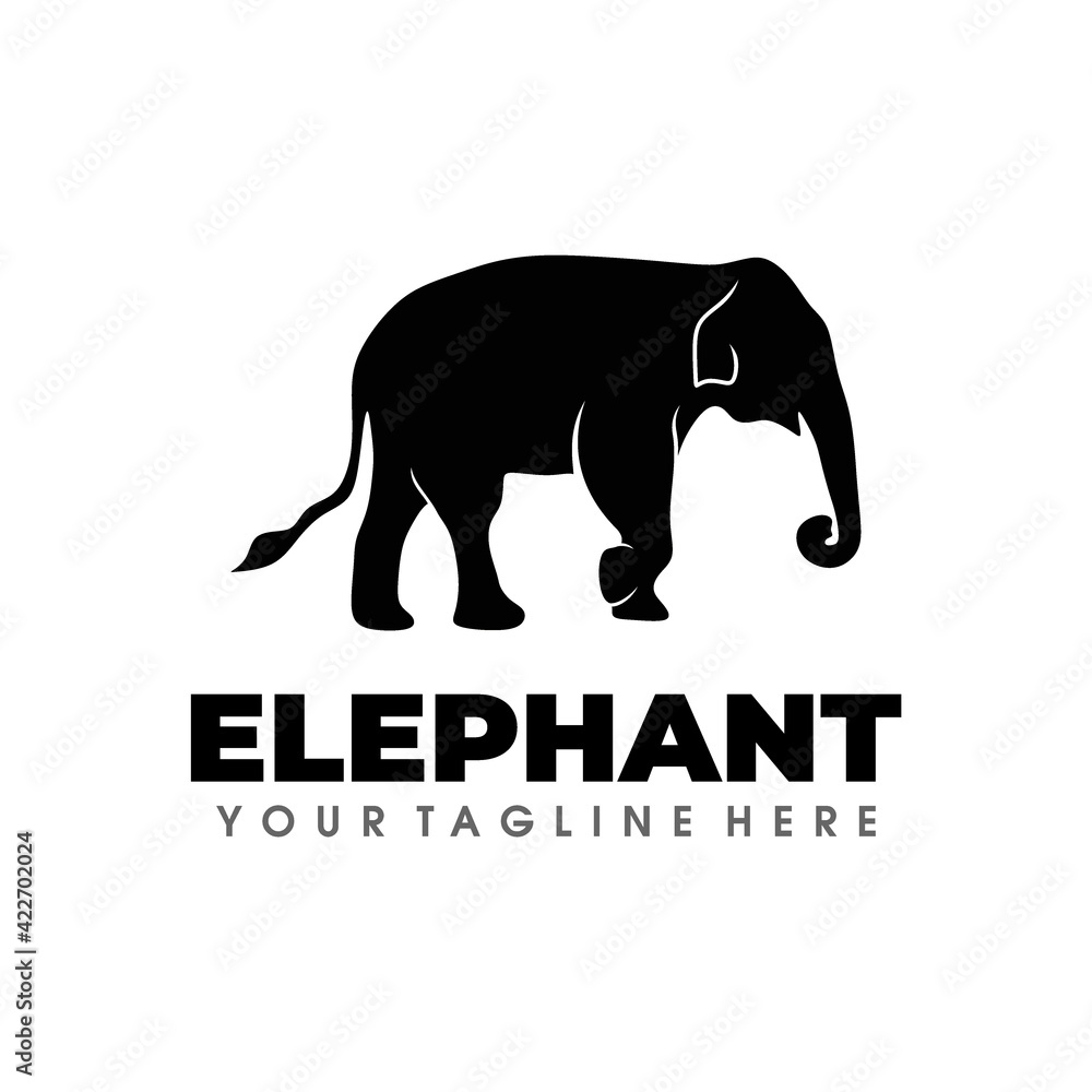 Obraz premium Elephant Logo Design Vector Illustration