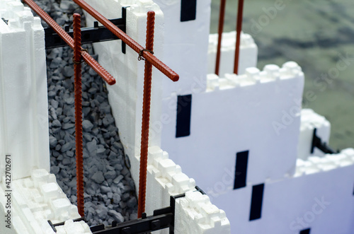 Close-up of wall building construction photo