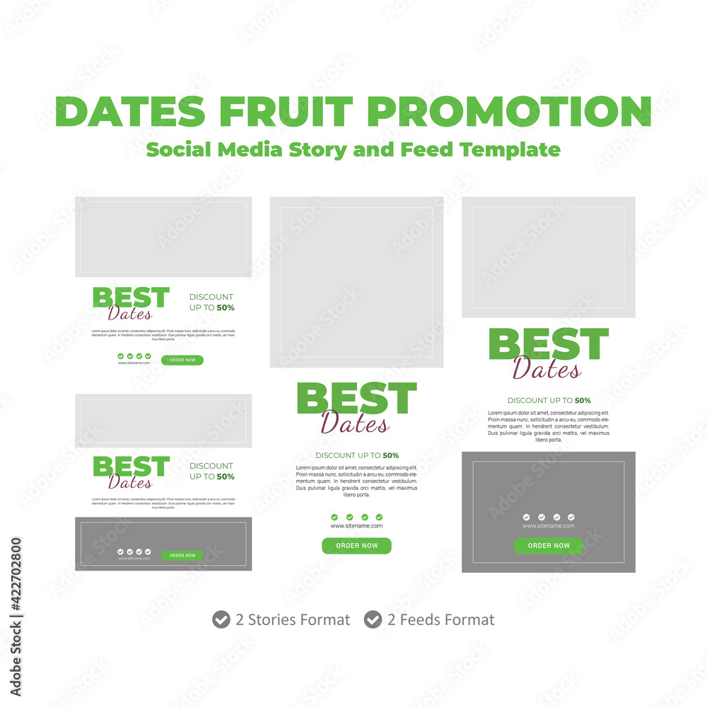 Dates Fruit Promotion Ramadan Kareem Social Media Template