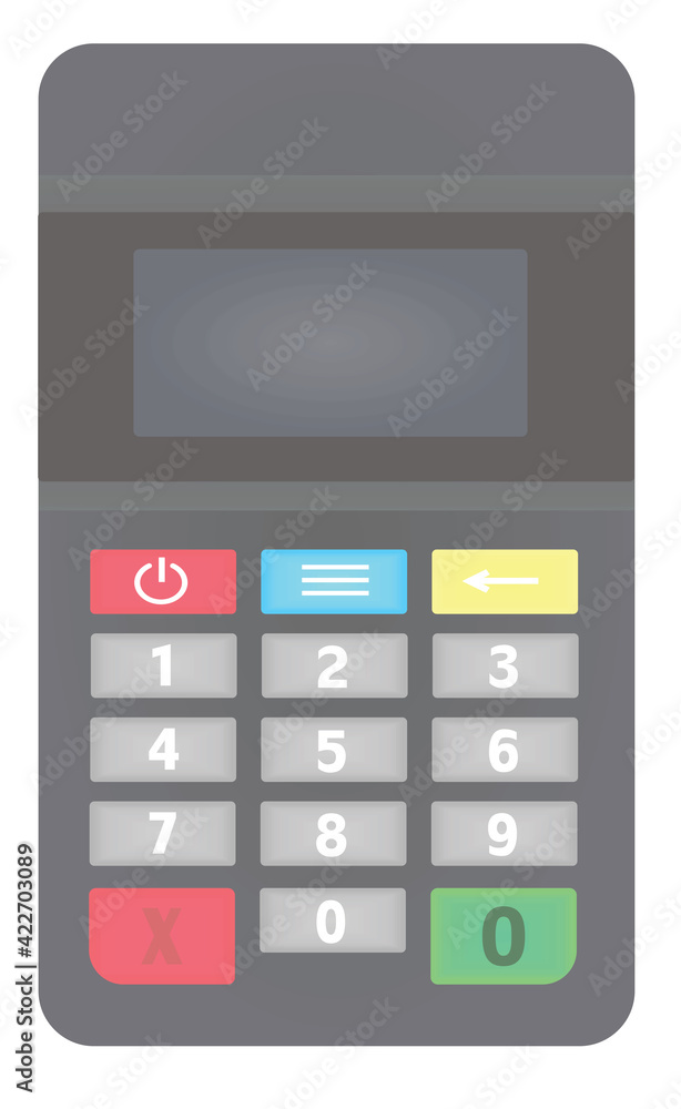 Credit card reader. NFC terminal. vector Credit card reader. NFC terminal. vector