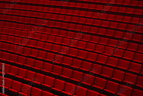 Empty seats in a concert hall