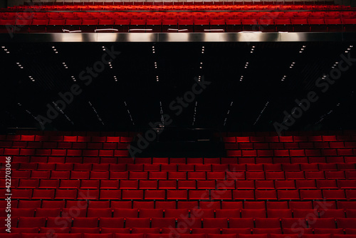 Empty seats in a concert hall