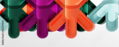 Abstract glossy crosses background for business or technology presentations, internet posters or web brochure covers