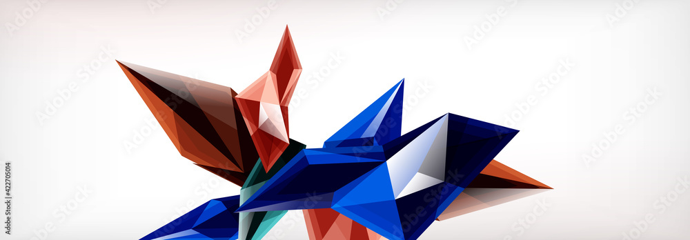 Vector 3d triangles and pyramids abstract background for business or technology presentations, internet posters or web brochure covers Vector 3d triangles and pyramids abstract background for business or technology presentations, internet posters or web brochure covers