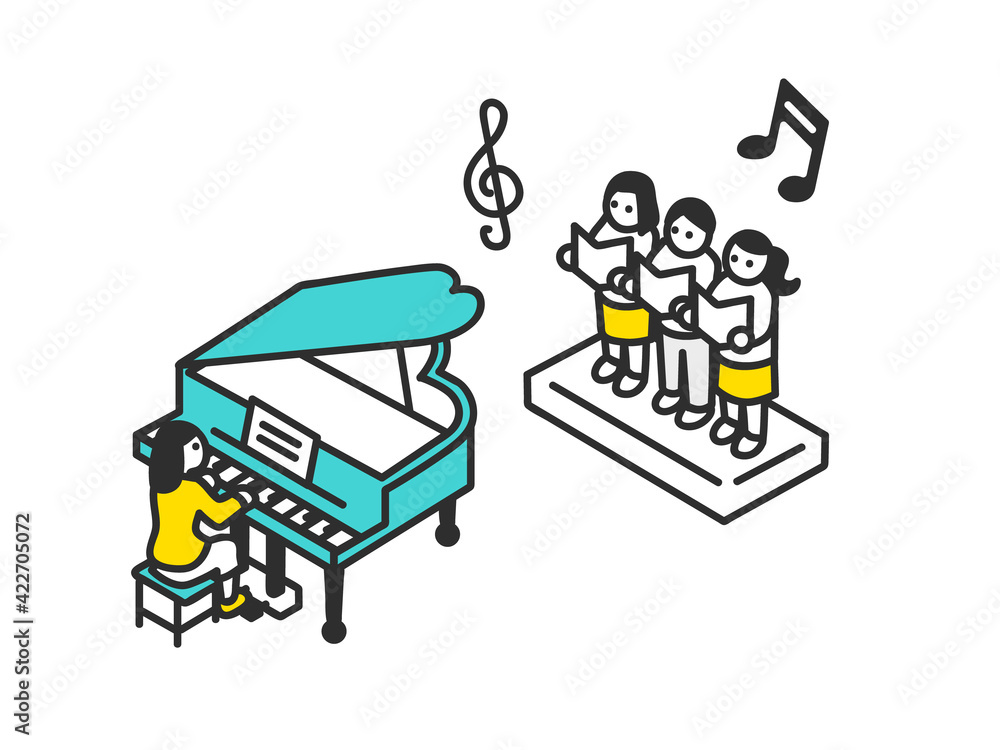 音楽の授業のイメージイラスト素材 Stock Vector Adobe Stock