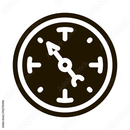 clock shows time icon Vector Glyph Illustration