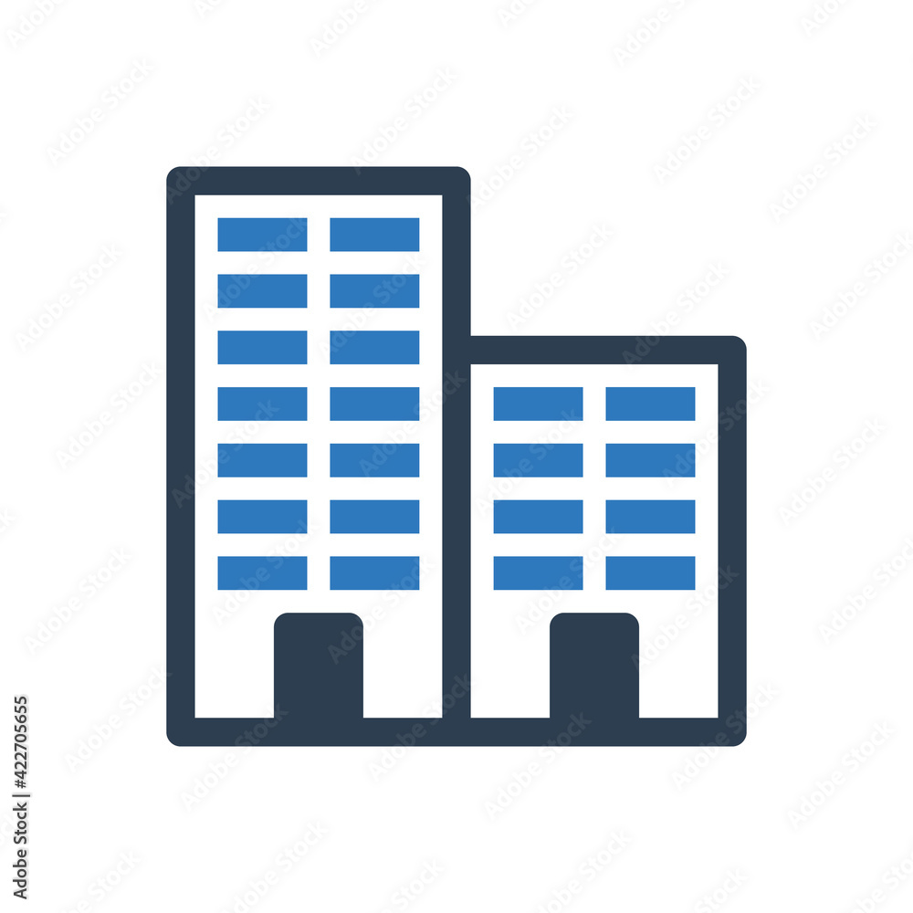 business office Building icon sign symbol business office Building icon sign symbol