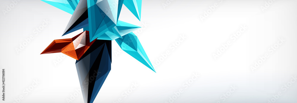 Vector 3d triangles and pyramids abstract background for business or technology presentations, internet posters or web brochure covers Vector 3d triangles and pyramids abstract background for business or technology presentations, internet posters or web brochure covers