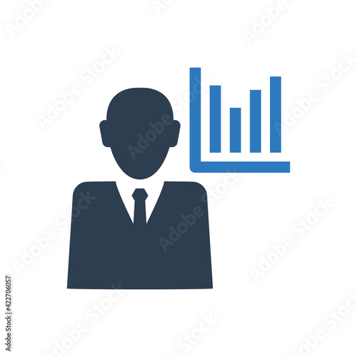 business man performance icon sign symbol