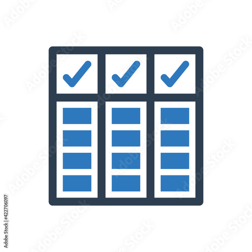 Agile scrum board icon sign symbol