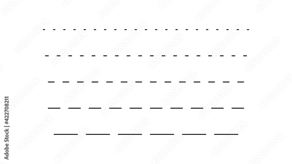 Set of dotted lines isolated on white background. Vector illustration Set of dotted lines isolated on white background. Vector illustration