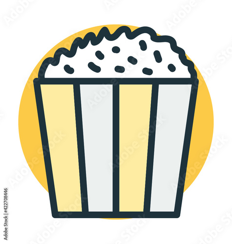 Popcorn Vector Icon