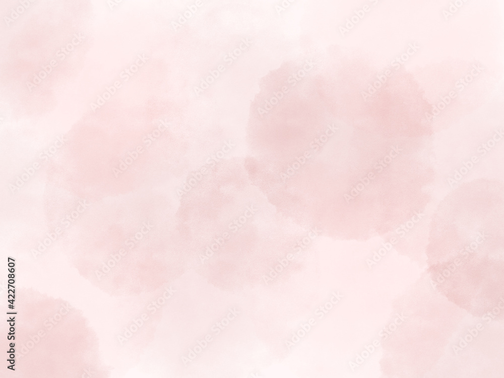 くすんだピンクの水彩画の背景、にじみのある模様の壁紙