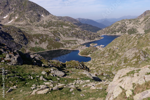 Juclar lakes in Ariege mountains (Pyrenees, France) photo