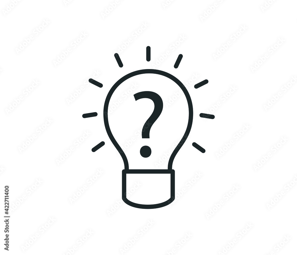 Light Bulb line icon vector, isolated on white background. Flat style for graphic design Light Bulb line icon vector, isolated on white background. Flat style for graphic design