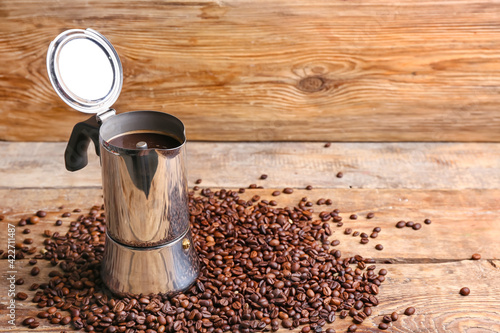 Freshly brewed coffee in mo...