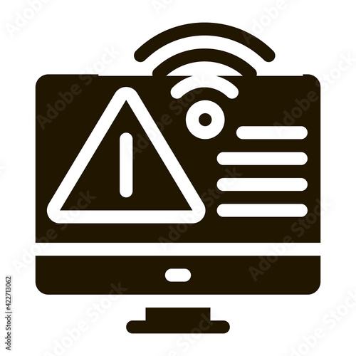 wifi error icon Vector Glyph Illustration