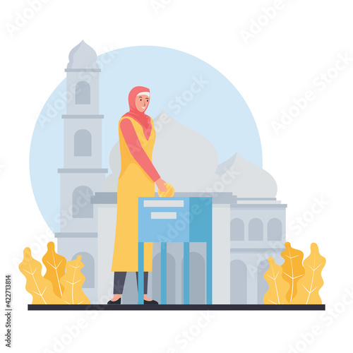 Flat ramadan vector illustration.