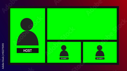 Layout with multiple layer overlay. Background abstract. You can use this like as live streaming, gaming, youtube content, broadcast, meeting online, webinar, seminar and video conference.
