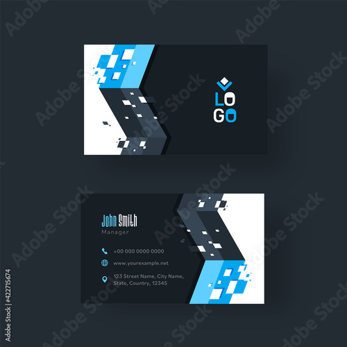 Fotografie Abstract Business Card Or Horizontal Template In Front And Back Side