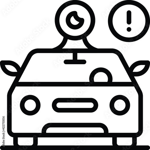 Self driving car mistakes and failures Concept, Lidar Sensor Error Vector Icon Design, Autonomous driverless vehicle Symbol, Robo car Sign, Automated driving system stock illustration