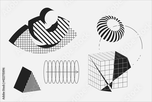 Universal Vector Geometric Shapes Composition