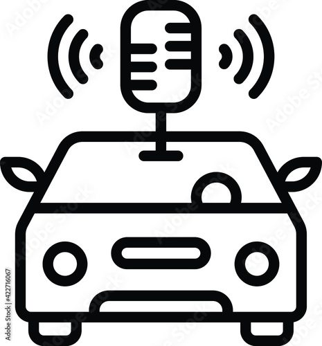 Self driving Car recognition sensor Concept, Autopilot Lidar Vector Icon Design, Autonomous driverless vehicle Symbol, Robo car Sign, Automated driving system stock illustration