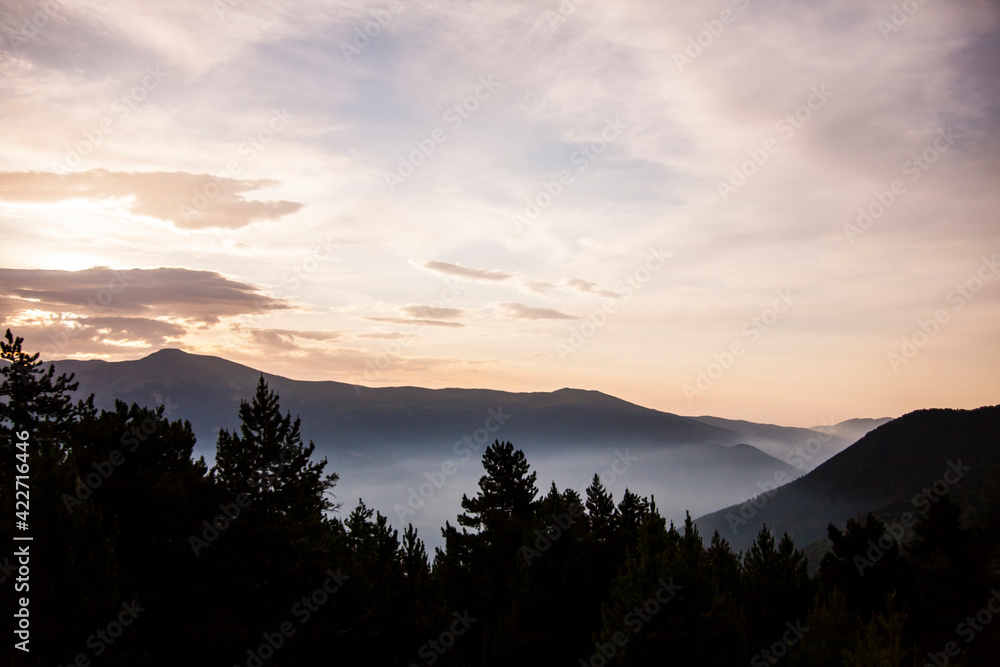 Fototapeta premium Summer landscape in La Cerdanya, Pyrenees, Spain
