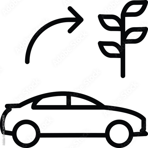 Self driving eco friendly car Concept, Driving Mode Vector Icon Design, Autonomous driverless vehicle Symbol, Robo car Sign, Automated driving system stock illustration