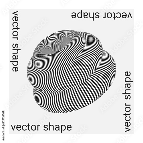 Universal trendy vector geometric shape isolated on grey background