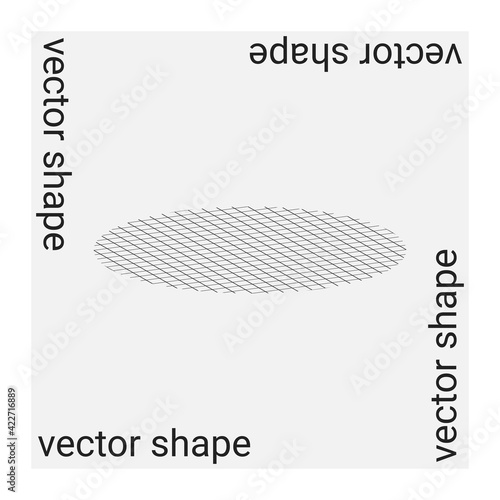 Universal trendy vector geometric shape isolated on grey background photo