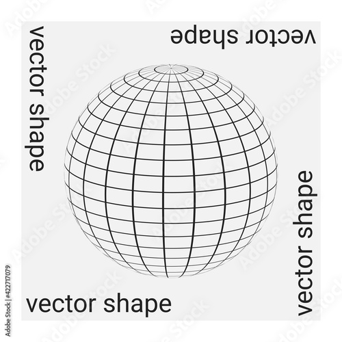 Universal trendy vector geometric shape isolated on grey background